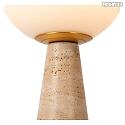 Lucide table lamp EVIN E27 IP20, opal, taupe 