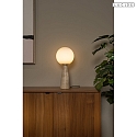 Lucide table lamp EVIN E27 IP20, opal, taupe 