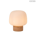 table lamp ANSTON E14 IP20, opal, taupe 