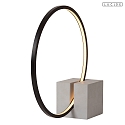 Lucide table lamp CIRKELIS IP20, grey, black dimmable