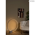 Lucide floor lamp CIRKELIS IP20, grey, black dimmable