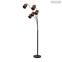 Lucide floor lamp RANKOS 5 flames E27 IP20, rust, black 