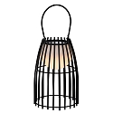 LED Outdoor Akku Tischleuchte FJARA, � 17,5 cm, 1x0,3W 3200K, IP44, dimmbar, schwarz