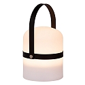LED Outdoor Akku Tischleuchte LITTLE JOE, � 10 cm, 1x0,3W 3200K, IP44, dimmbar, schwarz