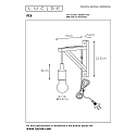 Lucide Wandleuchte FIX, 1xE27, schwarz