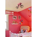 Lucide Deckenstrahler POLA Kinderzimmer, 2xE27, rosa