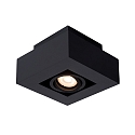 LED Deckenstrahler XIRAX, inkl. 1x GU10 5W 2200K/3000K 320lm 40 CRi >95�, Dim to warm, dreh-/schwenkbar, schwarz