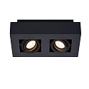 LED Deckenstrahler XIRAX, inkl. 2x GU10 5W 2200K/3000K 320lm 40 CRi >95�, Dim to warm, dreh-/schwenkbar, schwarz