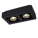 Lucide LED Deckenstrahler ZEFIX, GU10, 2x12W 2200K/3000K, dimmbar, schwarz