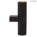 Lucide wall luminaire CLUBS up / down, 2 flames GU10 IP20, black dimmable