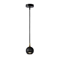 Pendelleuchte FAVORI, IP20, 1-flammig, Kugelkopf � 9cm, GU10 (exkl.), schwarz / gold
