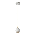 Pendelleuchte FAVORI, IP20, 1-flammig, Kugelkopf � 9cm, GU10 (exkl.), wei� / gold