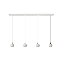 Pendelleuchte FAVORI, IP20, 4-flammig, 4x Kugelkopf � 9cm, 4x GU10 (exkl.), wei� / gold