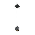pendant luminaire PRESTON down, adjustable, direct GU10 IP44, black matt
