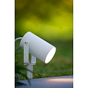 Lucide Erdspie�-Gartenstrahler TAYLOR, IP65, GU10 max. 50W, 40cm offenes Kabel, wei�