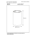 Lucide Aufbau-Deckenstrahler DELTO, rund, inkl. GU10 LED 5W 2200-3000K (Dim-to-Warm) CRi95, Aluminium, grau