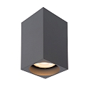 Aufbau-Deckenstrahler DELTO, eckig, inkl. GU10 LED 5W 2200-3000K (Dim-to-Warm) CRi95, Aluminium, grau