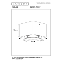 Lucide LED Deckenstrahler FEDLER, GU10, 1x12W 2200K/3000K, dimmbar, eckig, wei�