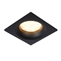 recessed spotlight ZIVA square GU10 IP44, black matt