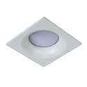 Lucide recessed spotlight ZIVA square GU10 IP44, white matt