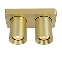 Lucide LED Deckenstrahler NIGEL, GU10, 2x5W 2200K/3000K, dimmbar, Gold matt, messing