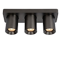 Lucide LED Deckenstrahler NIGEL, GU10, 3x5W 2200K/3000K, dimmbar, schwarz, Stahl