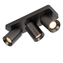 Lucide LED Deckenstrahler NIGEL, GU10, 3x5W 2200K/3000K, dimmbar, schwarz, Stahl