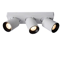 Lucide LED Deckenstrahler NIGEL, GU10, 3x5W 2200K/3000K, dimmbar, wei�