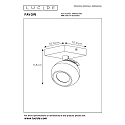 Lucide Deckenstrahler FAVORI, IP20, 1-flammig, Kugelkopf � 9cm, GU10 (exkl.), drehbar + schwenkbar, schwarz