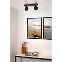 Lucide spot FAVORI 2 flames, adjustable, ball shaped GU10 IP20, black dimmable