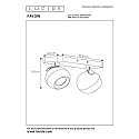 Lucide spot FAVORI 2 flames, adjustable, ball shaped GU10 IP20, black dimmable