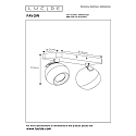 Lucide Deckenstrahler FAVORI, IP20, 2-flammig, 2x Kugelkopf � 9cm, 2x GU10 (exkl.), drehbar + schwenkbar, wei�