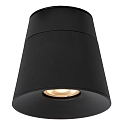 Aufbau-Deckenstrahler TRIGONO, 1-flammig, Spot konisch, � 10.5 cm, GU10 (PAR16), dreh- und schwenkbar, Metall, schwarz