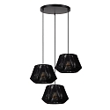 Lucide Pendelleuchte JESSICA, � 35,5 cm, 3 x E27, IP20, dimmbar, schwarz