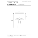 Lucide Tischleuchte EXTRAVAGANZA VELVET, � 25 cm, 1xE27, t�rkis