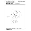 Lucide Tischleuchte EXTRAVAGANZA GUST, � 22 cm, 1xE14, schwarz