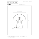 Lucide Tischleuchte FUNGO, 1xE27, Opal