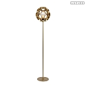 floor lamp HANNELORE E27 IP20, brass dimmable