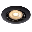 Lucide LED Einbaustrahler FOCUS, � 8,1 cm, GU10, 3x5W, 3000K, 3er Set, dimmbar, schwarz