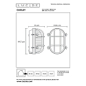 Lucide Outdoor Wandleuchte DUDLEY, 1xE27, IP65, oval, schwarz