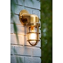 Outdoor Wandleuchte DUDLEY, 1xE27, IP44, zylindrisch, Gold matt, messing