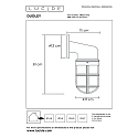 Outdoor Wandleuchte DUDLEY, 1xE27, IP44, zylindrisch, Gold matt, messing