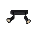 LED Deckenstrahler JASTER, GU10, 2x5W, 2700K, schwarz