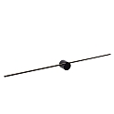 LED Wandaufbau-Spiegelleuchte MIZAR, IP44, 90cm, 11W 2700K 460lm 120�, schaltbar, schwarz