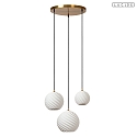 Lucide pendant luminaire BINA 3 flames E27 IP20, black, white dimmable