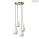 Lucide pendant luminaire CINZIA 4 flames E27 IP20, black, white dimmable