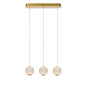 pendant luminaire CINTRA square IP20, gold matt, brass, transparent 