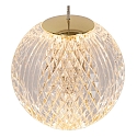 Lucide pendant luminaire CINTRA square IP20, gold matt, brass, transparent 