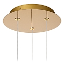 Lucide pendant luminaire CINTRA round IP20, gold matt, brass, transparent 