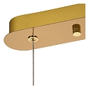 Lucide pendant luminaire CINTRA LED square IP20, gold matt, brass, transparent 